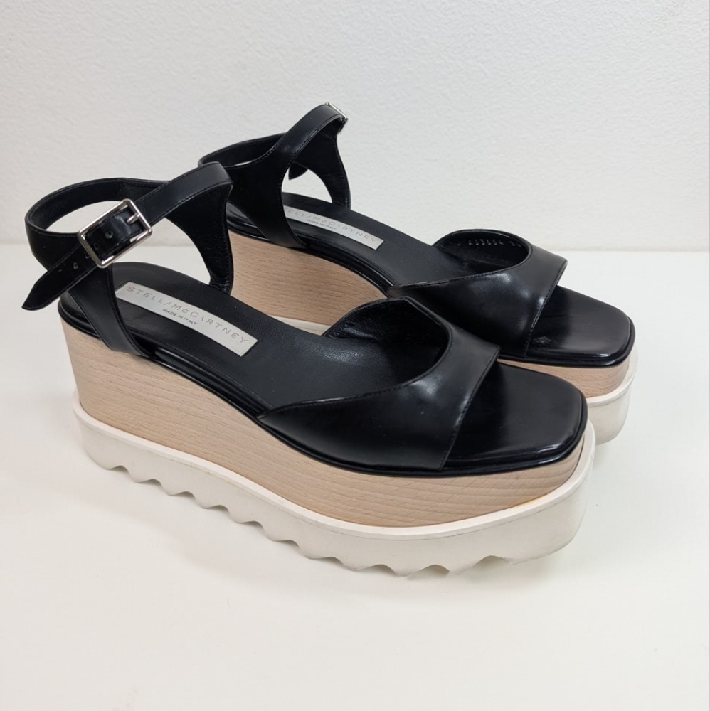 Stella McCartney Faux Leather Platform Sandals Size 36